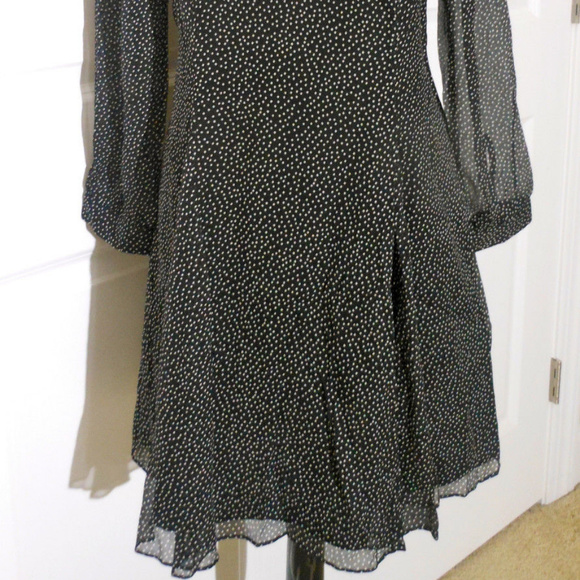 J CREW Long Sleeve Speckled Chiffon Dress 6P - Picture 4 of 7